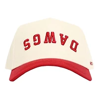 Georgia Bulldogs Cream and Red Upside Down Dawgs No Rivals Snapback Hat