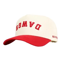 Georgia Bulldogs Cream and Red Upside Down Dawgs No Rivals Snapback Hat