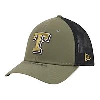 Texas Rangers Olive Green 2026 Armed Forces Day New Era 39THIRTY M-Crown Stretch Fit Hat