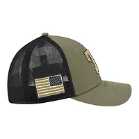 Texas Rangers Olive Green 2026 Armed Forces Day New Era 39THIRTY M-Crown Stretch Fit Hat