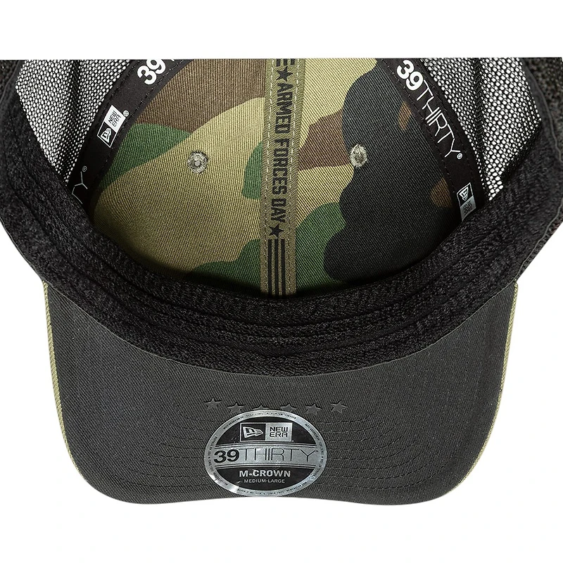 Houston Astros Olive Green 2026 Armed Forces Day New Era 39THIRTY M-Crown Stretch Fit Hat