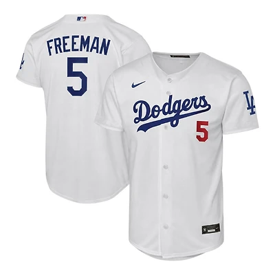 Youth Los Angeles Dodgers Freddie Freeman White Nike Home Stadium Jersey