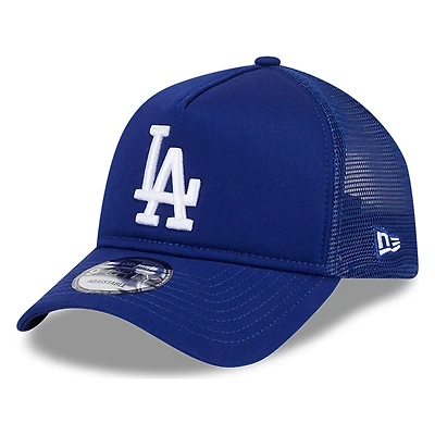 Los Angeles Dodgers Royal Blue LA Logo New Era 9FORTY A-Frame Trucker Adjustable Hat
