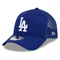 Los Angeles Dodgers Royal Blue LA Logo New Era 9FORTY A-Frame Trucker Adjustable Hat