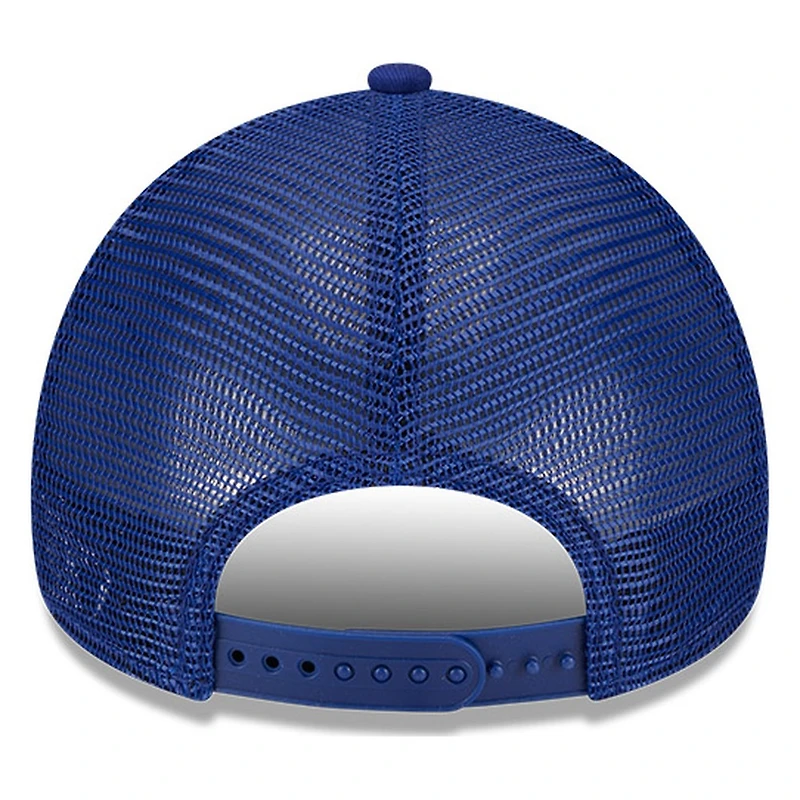 Los Angeles Dodgers Royal Blue Shooting Ball Logo New Era 9FORTY A-Frame Trucker Adjustable Hat