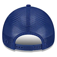 Los Angeles Dodgers Royal Blue Shooting Ball Logo New Era 9FORTY A-Frame Trucker Adjustable Hat