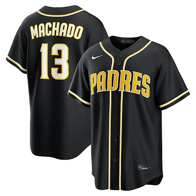San Diego Padres Manny Machado Black and Yellow "Lights Out" Nike Fashion Replica Jersey