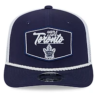 Toronto Maple Leafs Navy and White City Script New Era 9SEVENTY Stretch-Snap Hat