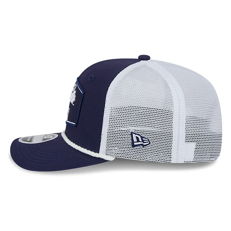 Toronto Maple Leafs Navy and White City Script New Era 9SEVENTY Stretch-Snap Hat