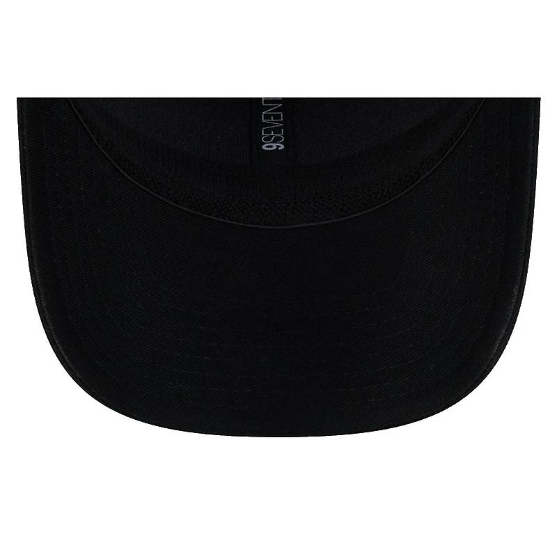 Pittsburgh Penguins Black and White City Script New Era 9SEVENTY Stretch-Snap Hat