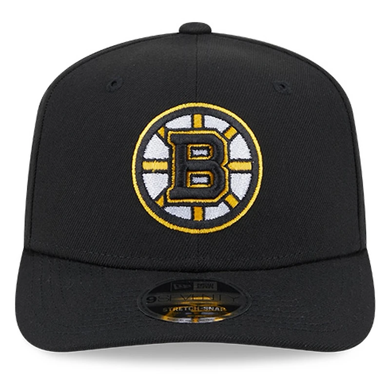 Boston Bruins Black New Era 9SEVENTY Stretch-Snap Hat