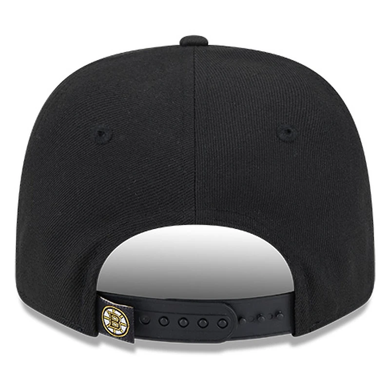 Boston Bruins Black New Era 9SEVENTY Stretch-Snap Hat