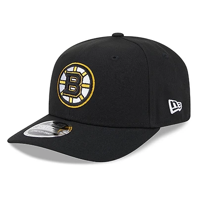 Boston Bruins Black New Era 9SEVENTY Stretch-Snap Hat