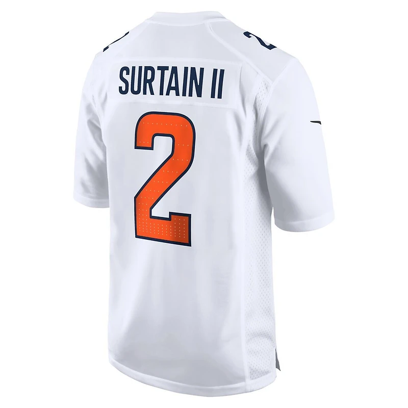 Denver Broncos Patrick Surtain II Tundra White Nike Game Jersey