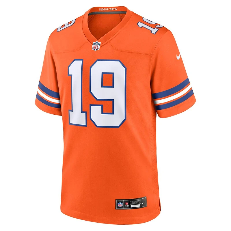Denver Broncos Marvin Mims Jr. Orange Mile High Collection 1977 Throwback Nike Game Jersey