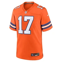 Denver Broncos Jaylen Waddle Orange Mile High Collection 1977 Throwback Nike Game Jersey