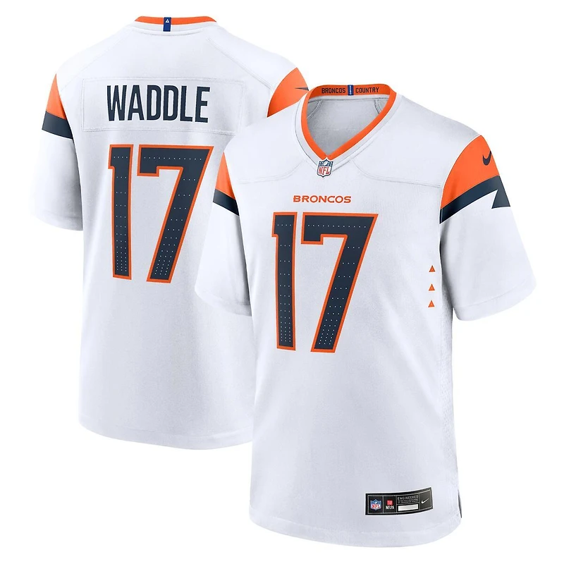 Denver Broncos Jaylen Waddle Nike White Game Jersey