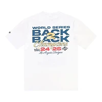 Los Angeles Dodgers White Back to World Series Champions New Era T-Shirt