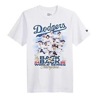 Los Angeles Dodgers White Back to World Series Champions New Era T-Shirt