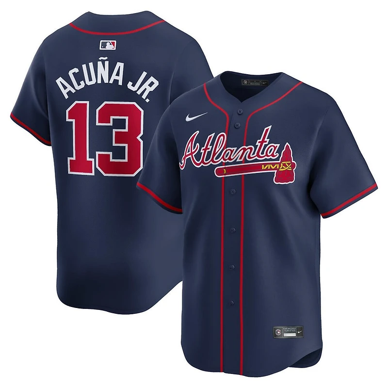 Atlanta Braves Ronald Acuña Jr. Navy Alternate Nike Limited Jersey