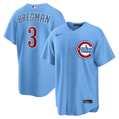 Chicago Cubs Alex Bregman Light Blue Alternate Nike Replica Jersey