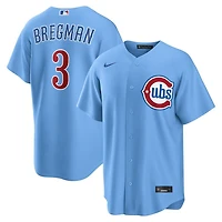 Chicago Cubs Alex Bregman Light Blue Alternate Nike Replica Jersey