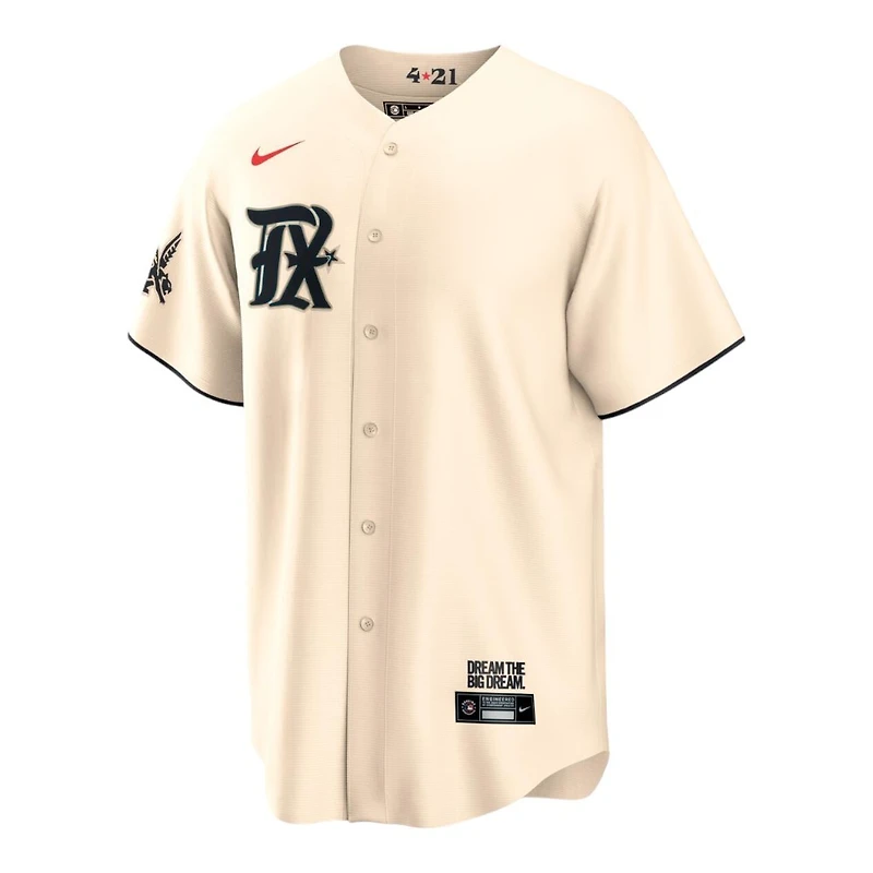 Texas Rangers Cream Nolan Ryan #34 City Connect Nike Replica Jersey