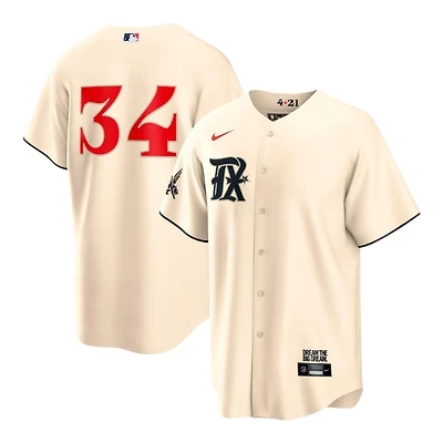 Texas Rangers Cream Nolan Ryan #34 City Connect Nike Replica Jersey