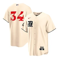 Texas Rangers Cream Nolan Ryan #34 City Connect Nike Replica Jersey
