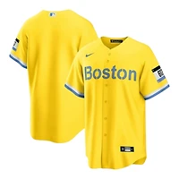 Boston Red Sox Yellow City Connect Blank Nike Replica Jersey