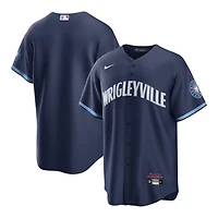 Chicago Cubs Navy Wrigleyville Blank City Connect Nike Replica Jersey