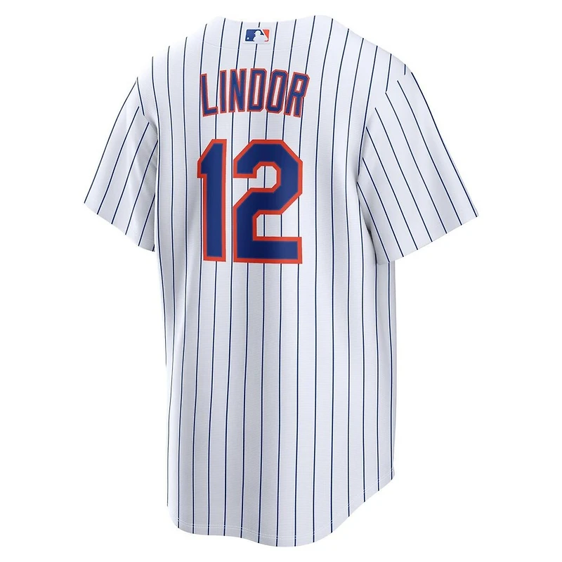 New York Mets Francisco Lindor White Pinstripe Home Nike Replica Jersey
