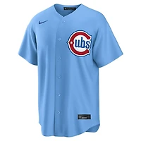 Chicago Cubs Light Blue Alternate Blank Nike Replica Jersey