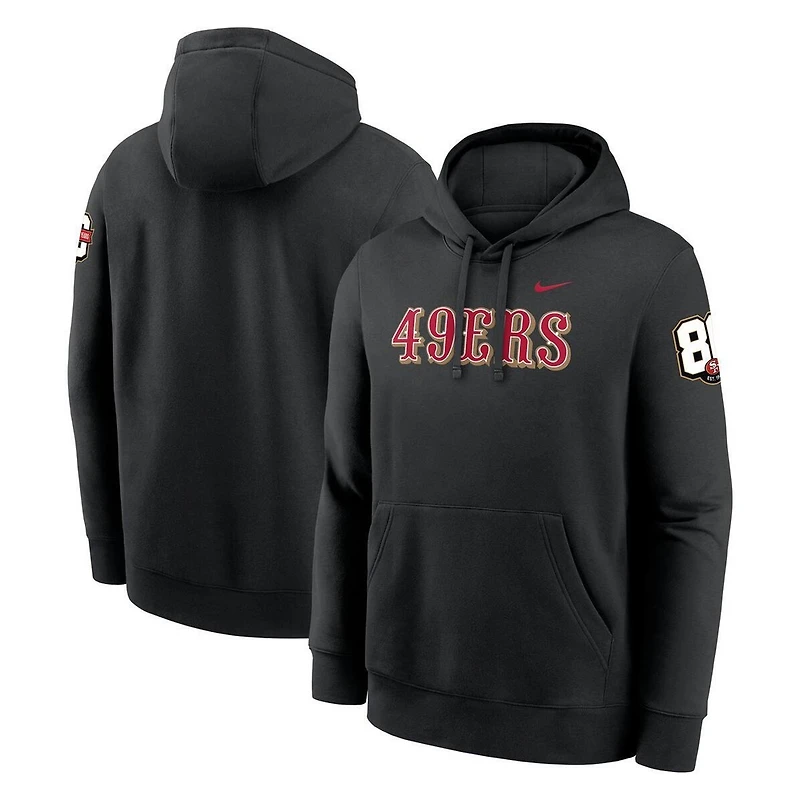 San Francisco 49ers Black 80th Anniversary Goal Line Club Nike Fleece Hoodie
