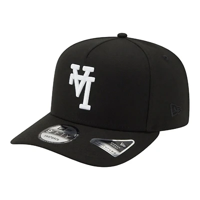 Los Angeles Dodgers White on Black Upside Down Logo Gray UV New Era 9FIFTY A-Frame Snapback Hat