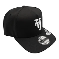 Los Angeles Dodgers White on Black Upside Down Logo Gray UV New Era 9FIFTY A-Frame Snapback Hat