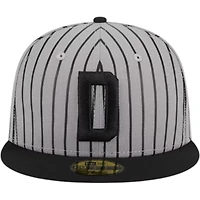 Frisco Rough Riders Gray and Black Pinstripe Authentic Collection On-Field MiLB 59FIFTY Fitted Hat