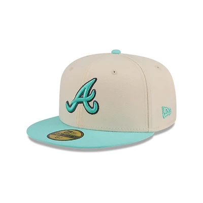 Atlanta Braves Light Beige and Mint Color Pack New Era 59FIFTY Fitted Hat