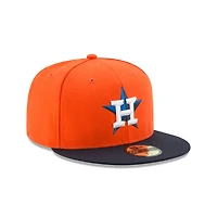 Houston Astros Orange and Navy Alternate Authentic Collection On-Field New Era 59FIFTY Fitted Hat