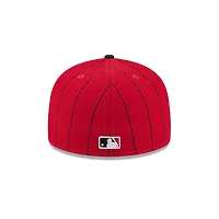 Cincinnati Reds White Red and Black Pinstripe 59FIFTY Fitted Hat