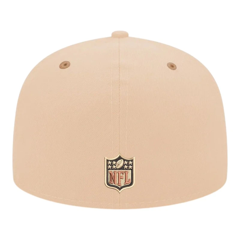 Dallas Cowboys Beige and Black 50th Anniversary Patch 59FIFTY Fitted Hat