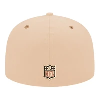 Dallas Cowboys Beige and Black 50th Anniversary Patch 59FIFTY Fitted Hat