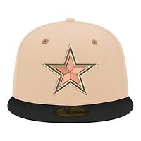 Dallas Cowboys Beige and Black 50th Anniversary Patch 59FIFTY Fitted Hat
