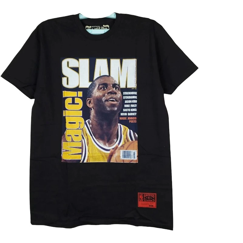 Los Angeles Lakers Black Magic Johnson SLAM Mitchell & Ness Short Sleeve T-Shirt