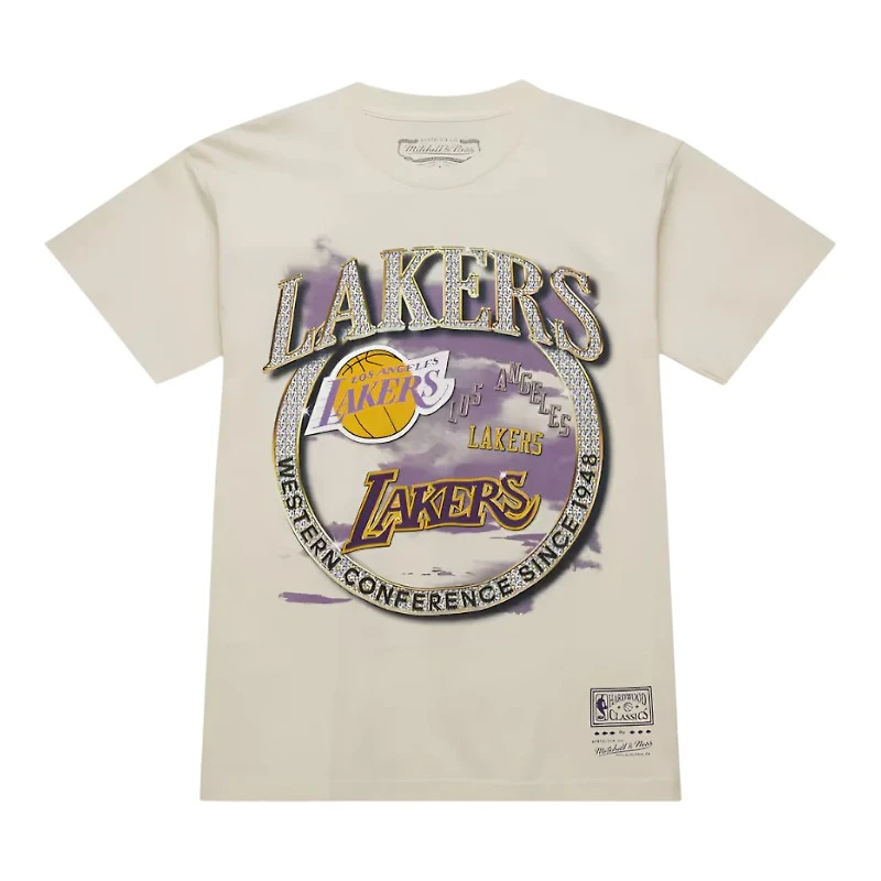 Los Angeles Lakers Natural Crown Jewel Mitchell & Ness Short Sleeve T-Shirt