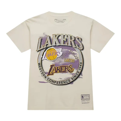 Los Angeles Lakers Natural Crown Jewel Mitchell & Ness Short Sleeve T-Shirt