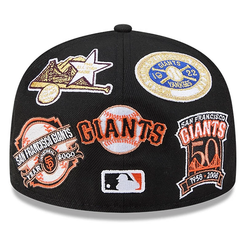 San Francisco Giants Black Patches All Over New Era 59FIFTY Fitted Hat