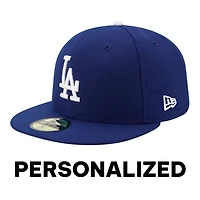 Los Angeles Dodgers Royal Blue Personalized New Era 59FIFTY On-Field Fitted Hat