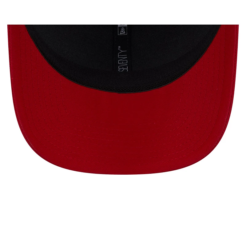 Montreal Canadiens Red and White Mesh Trucker New Era 9SEVENTY Stretch-Snap Hat