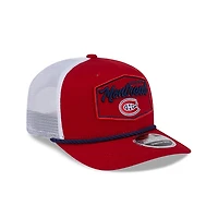 Montreal Canadiens Red and White Mesh Trucker New Era 9SEVENTY Stretch-Snap Hat